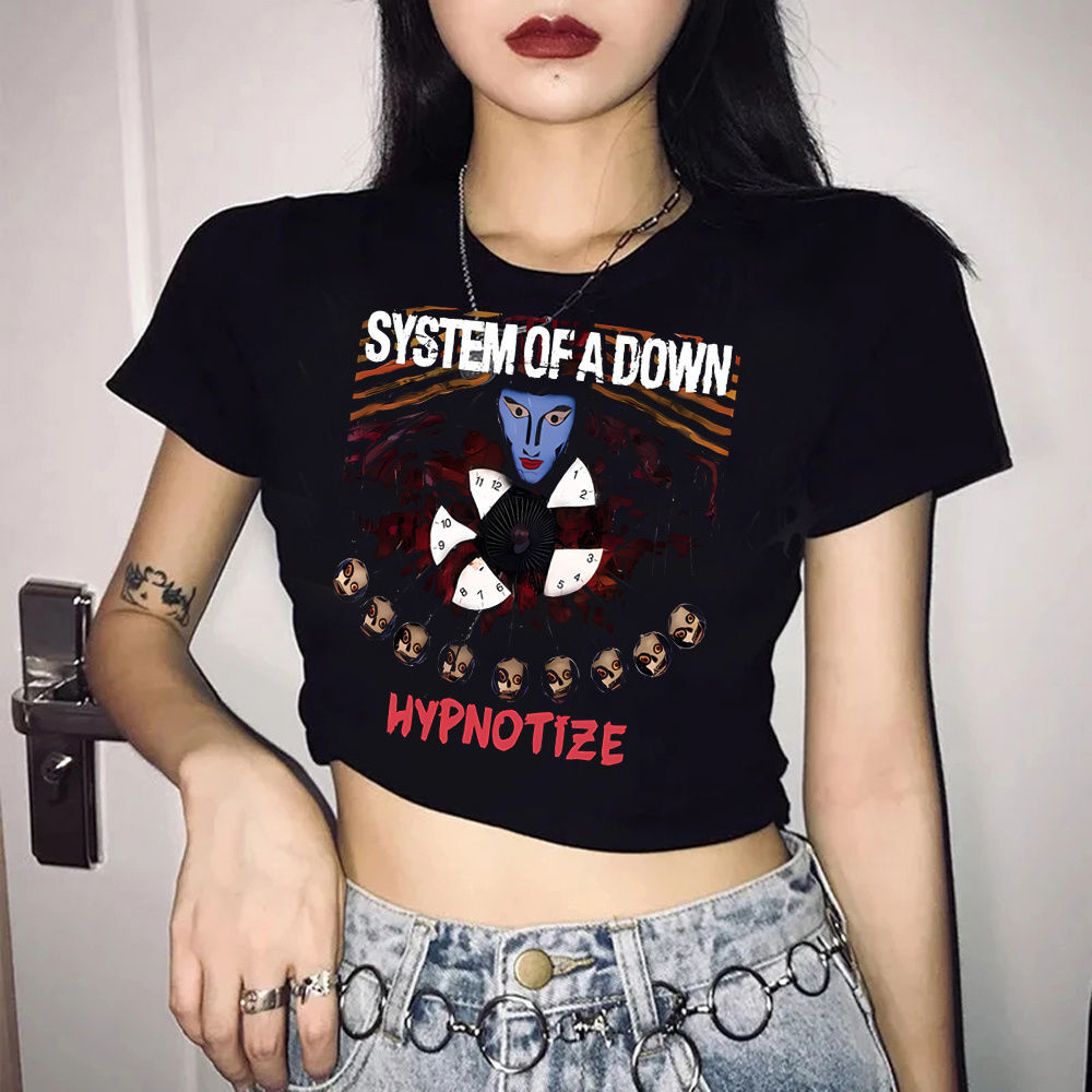 Summer Grunge Clothing - System of a Down Crop-Top, kurz