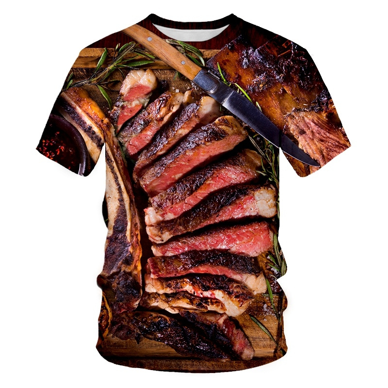 Summer Clothing In French - Kreative Lebensmittel Muster T Shirts Hamburg