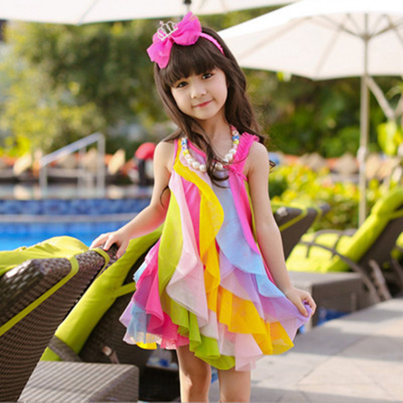 Summer Gauze Clothing - Sommer Mädchen Kleid Keine Halskette Koreanischen