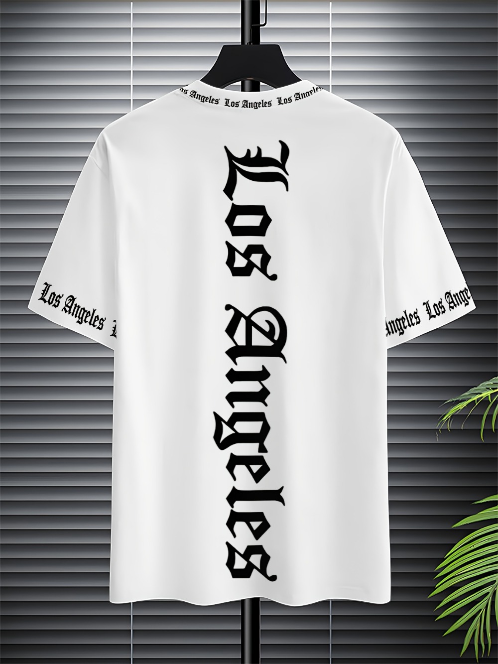 Summer Goth Clothing - Los Angeles Gothic-Schrift Ärmel-Buchstaben 3D-Druck Atmungsaktives
