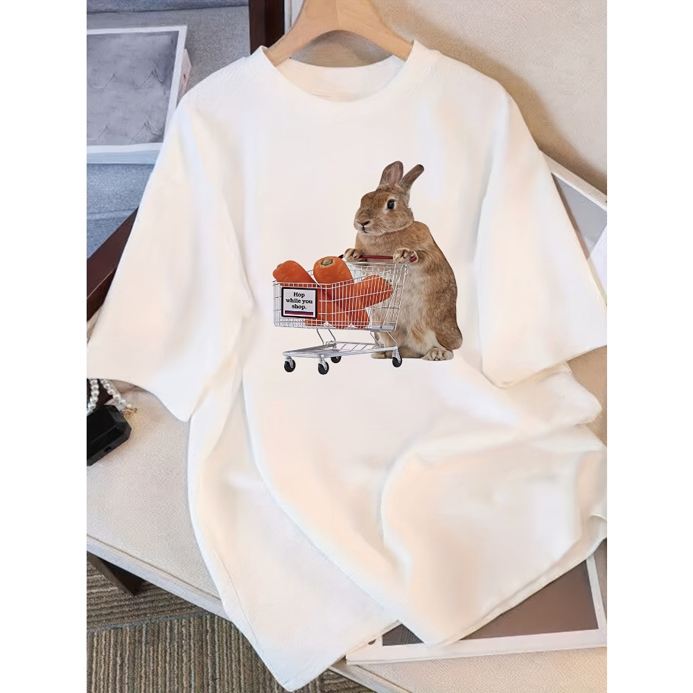 Summer Clothing Must Haves - T-Shirt für Damen, geometrischer Druck, Rundhalsausschnitt,