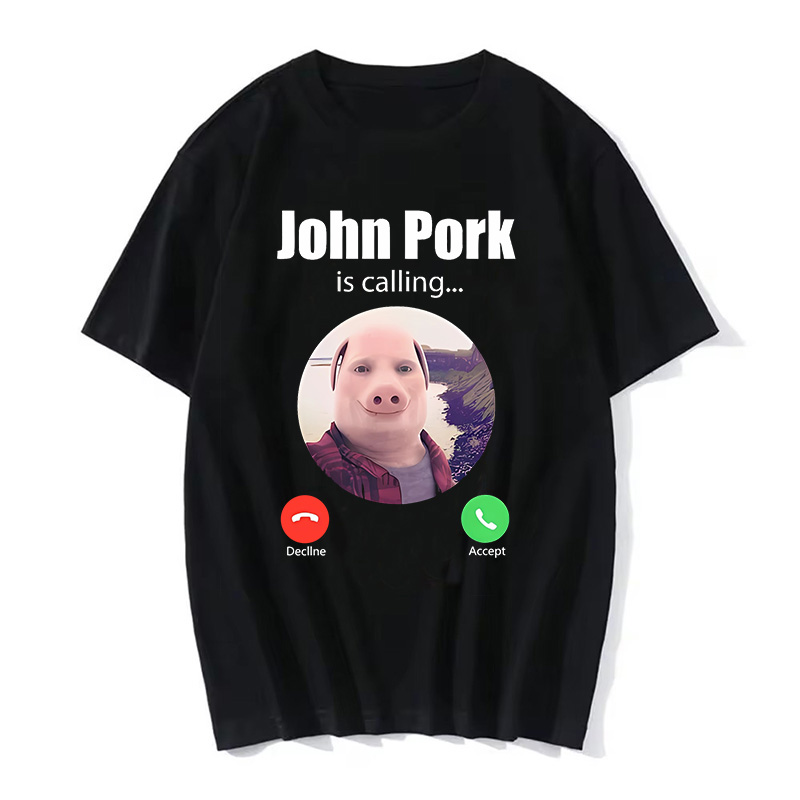 Summer Goth Clothing - Lustiges John Pork Is Calling Answer