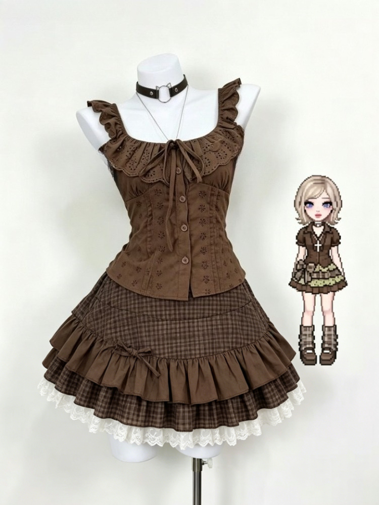 Summer Alt Clothing - Amerikanische Vintage 2-teilige Rock-Sets für Damen,