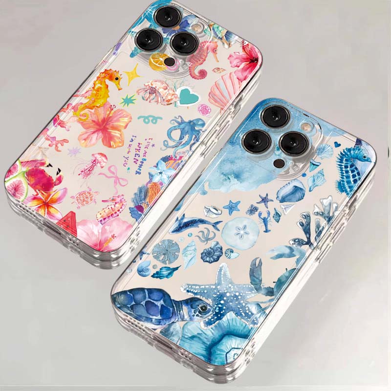 Summer Closet - Sommer Cartoon Schildkröte Muster Telefon Fall