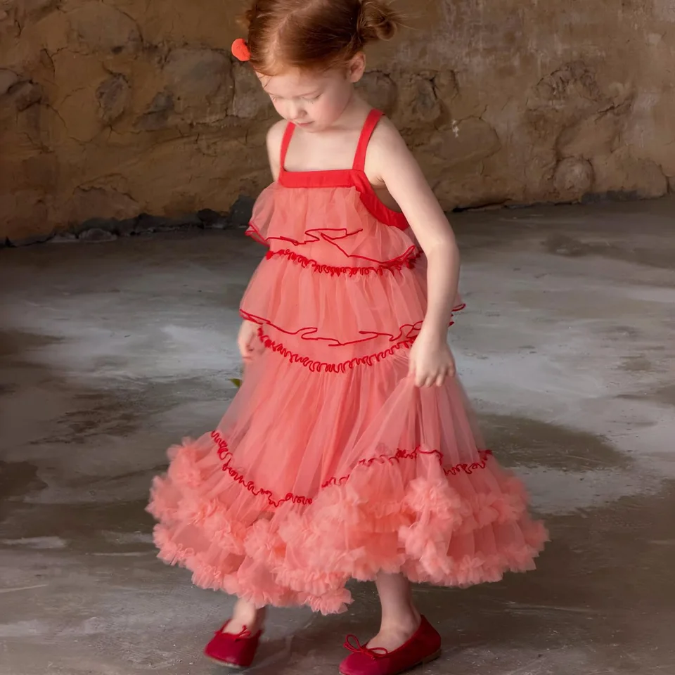 Summer Gauze Clothing - Koreanische Kinderkleidung 2026 Sommer Neues Mädchenkleid
