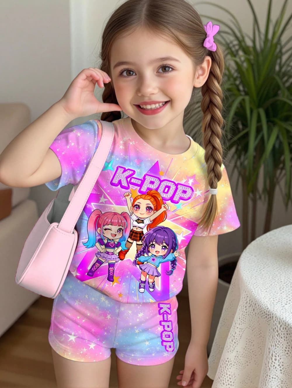 Summer Clothing List - K-Pop Cartoon Grafik Mädchen T-Shirt und