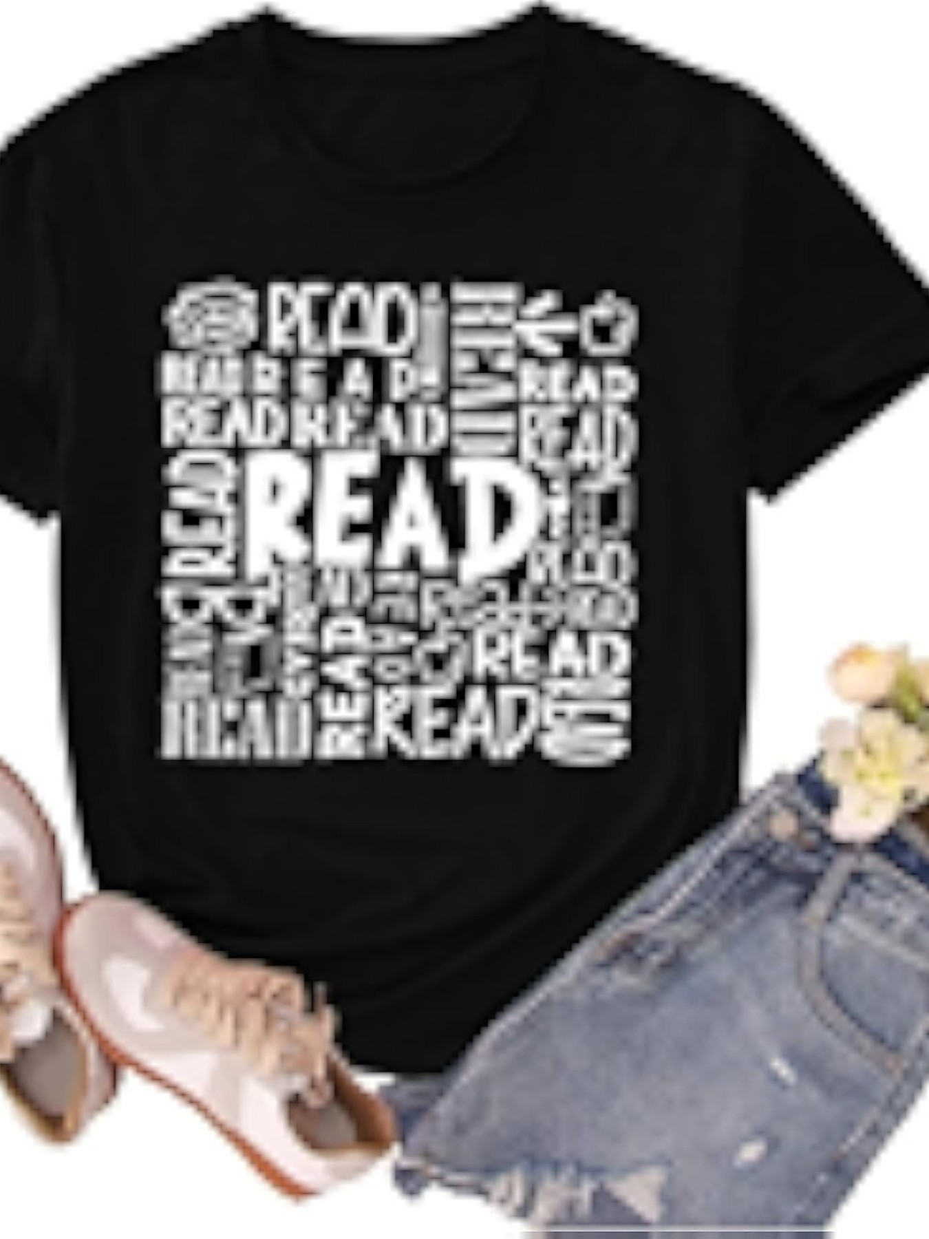 Summer Clothing Must Haves - Kurzarm-T-Shirt für Damen in Übergröße. Read