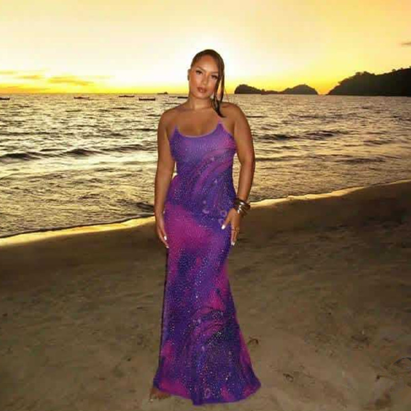 Summer Clothing Europe - Euro-Amerikanische Sexy Sling Enge Elegante Druck