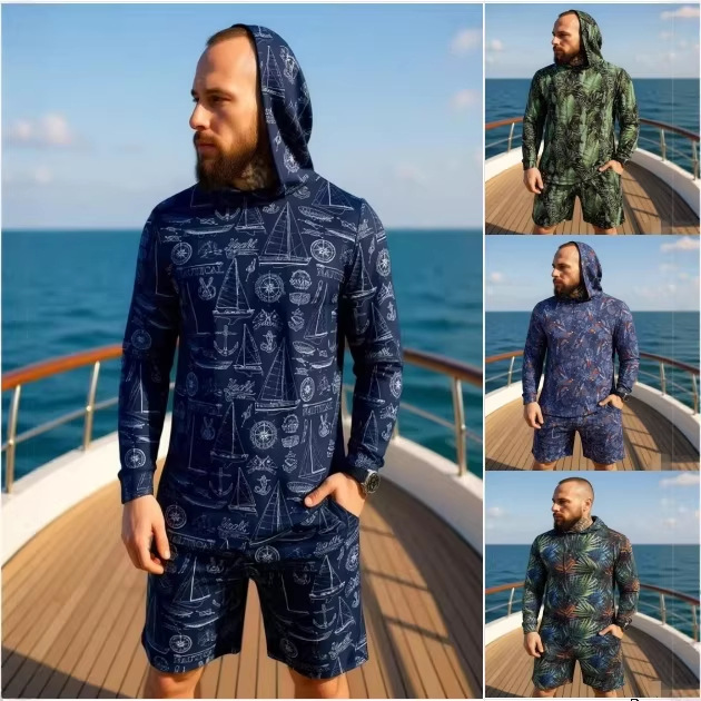 Summer Clothing Long Sleeve - 2026 Neues Tarnmuster Unisex Kapuzen-Zweiteiler Set