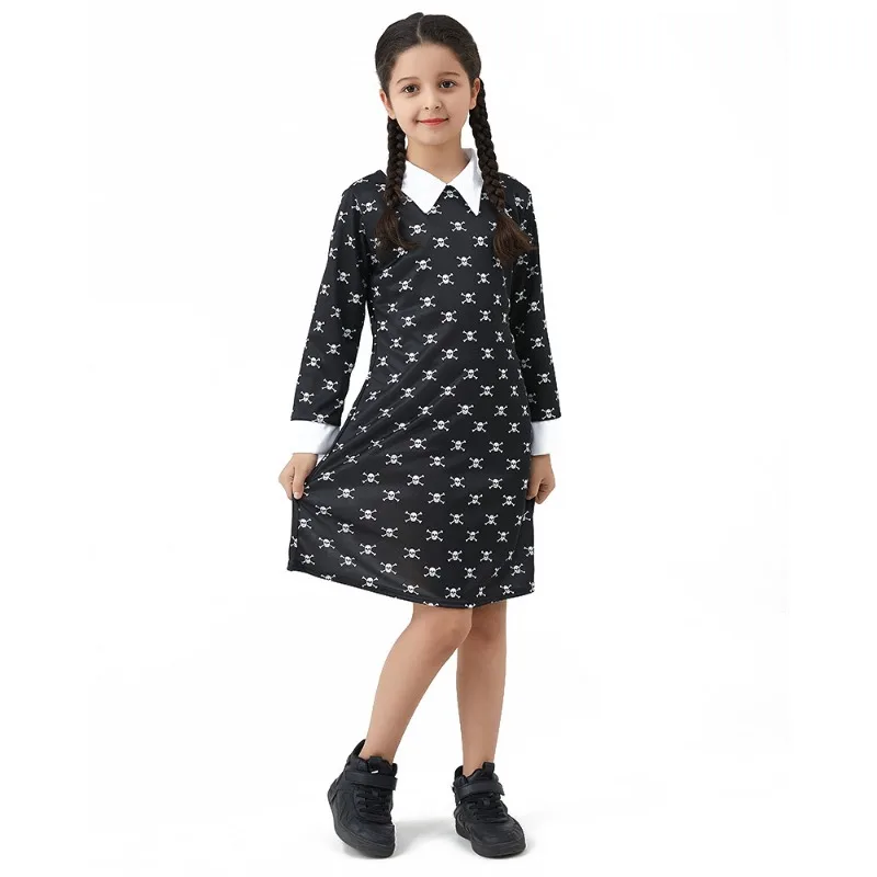 Summer Clothing Europe - Mädchen Sommerkleid Mittwoch Adams Cosplay Kostüme