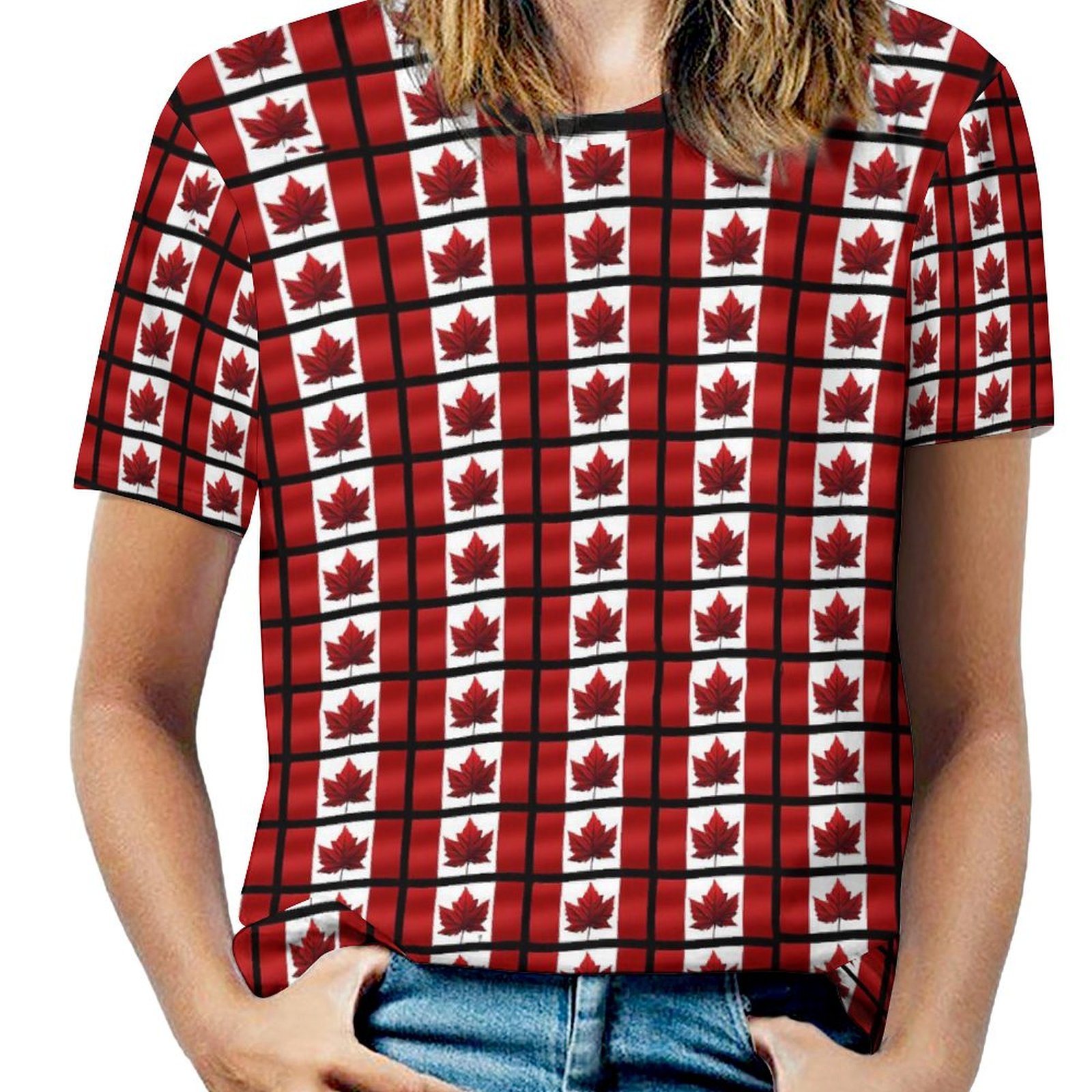 Summer Clothing Women Canada - Große Größe Flaggen Print T-Shirts Fun
