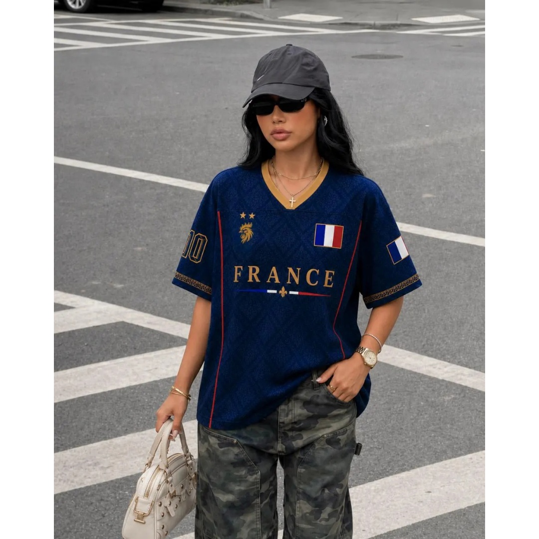 Summer Clothing In French - 2026 Frankreich Fußballtrikot Französisches Fußball-Fan-T-Shirt Frankreich