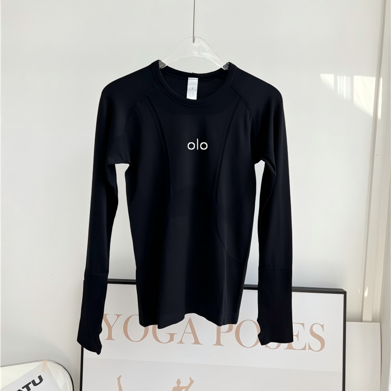 Summer Yoga Clothing - Fitness-Top, Yoga-Anzug, eng anliegende, langärmlige Slim-Fit-Oberbekleidung