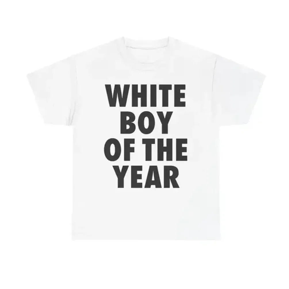 Summer Grunge Clothing - Weißes T-Shirt „Boy Of The Year“,