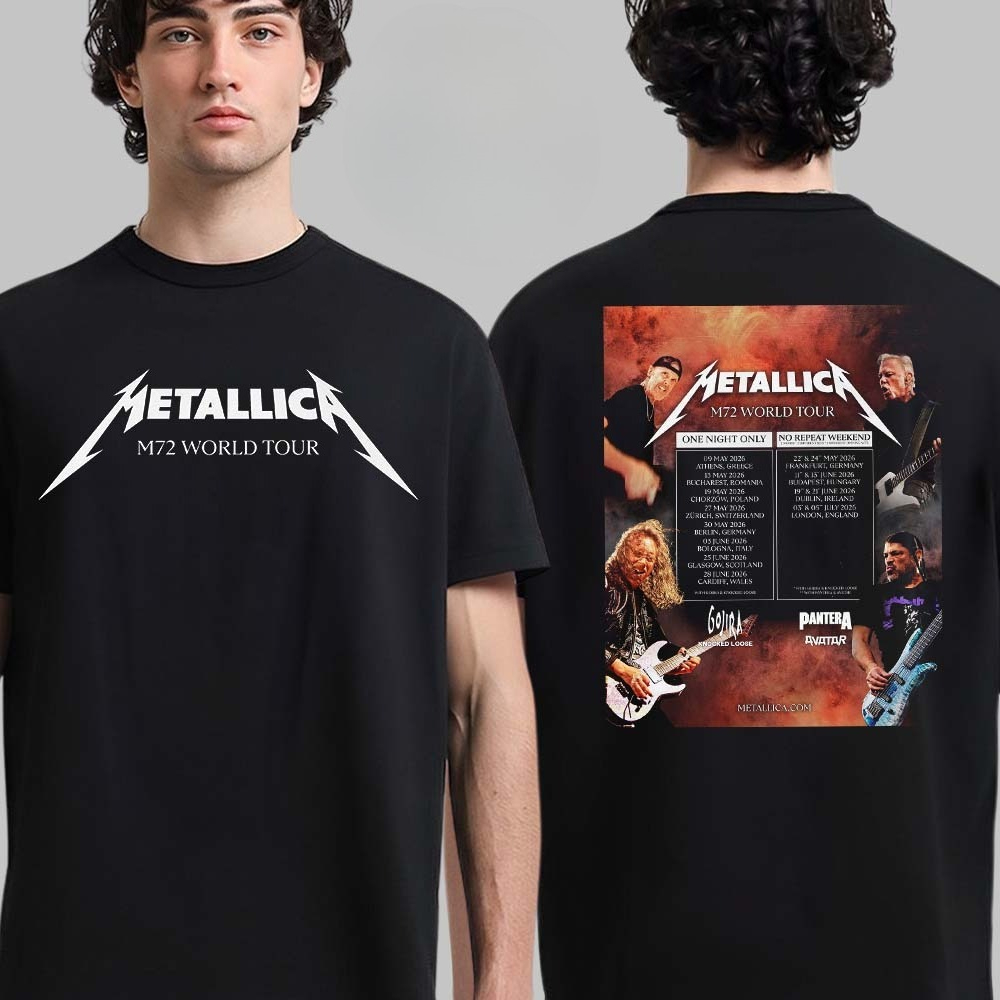 Metallica M72 Welttournee Rück – Summer Clothing Europe Bewertung und Preis