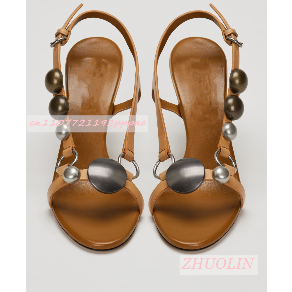 Damen Metall-Disc-Dekor Slingb – Summer Clothing Elegant Bewertung und Preis