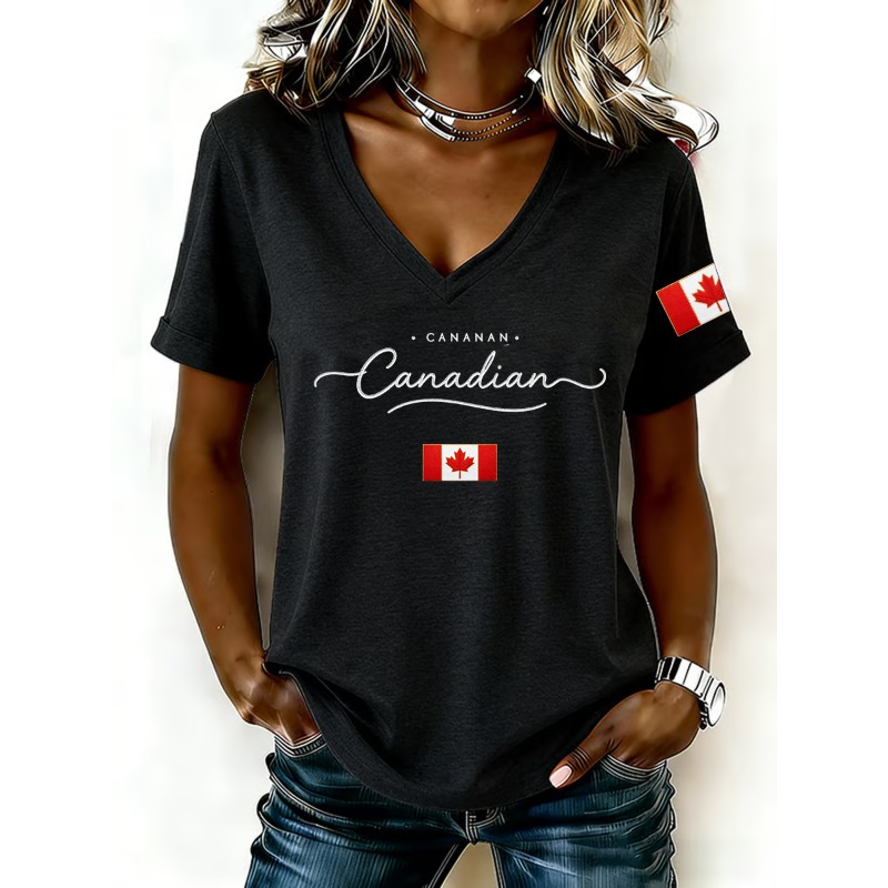 Damen-T-Shirts mit Aufdruck de – Summer Clothing Women Canada Bewertung und Preis