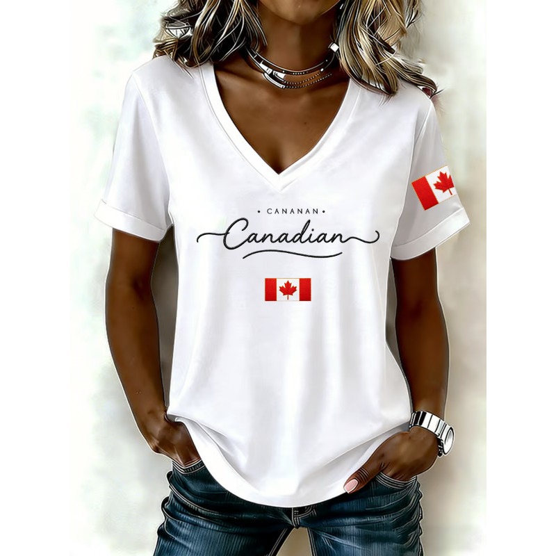 Damen-T-Shirts mit Aufdruck de – Summer Clothing Women Canada Bewertung und Preis