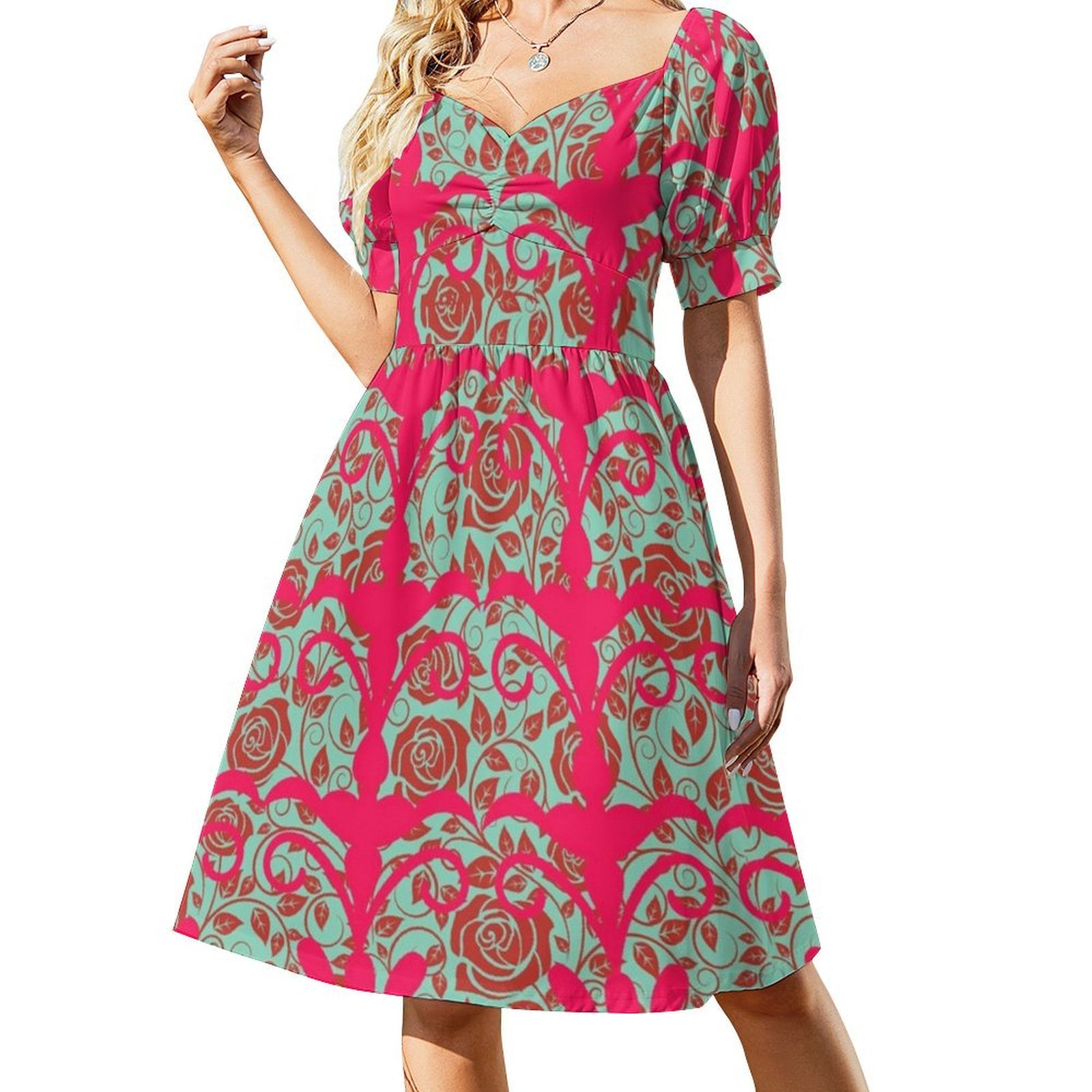 Blumenmuster Boho Chic Kleid E – Summer Clothing For A Beach Bewertung und Preis