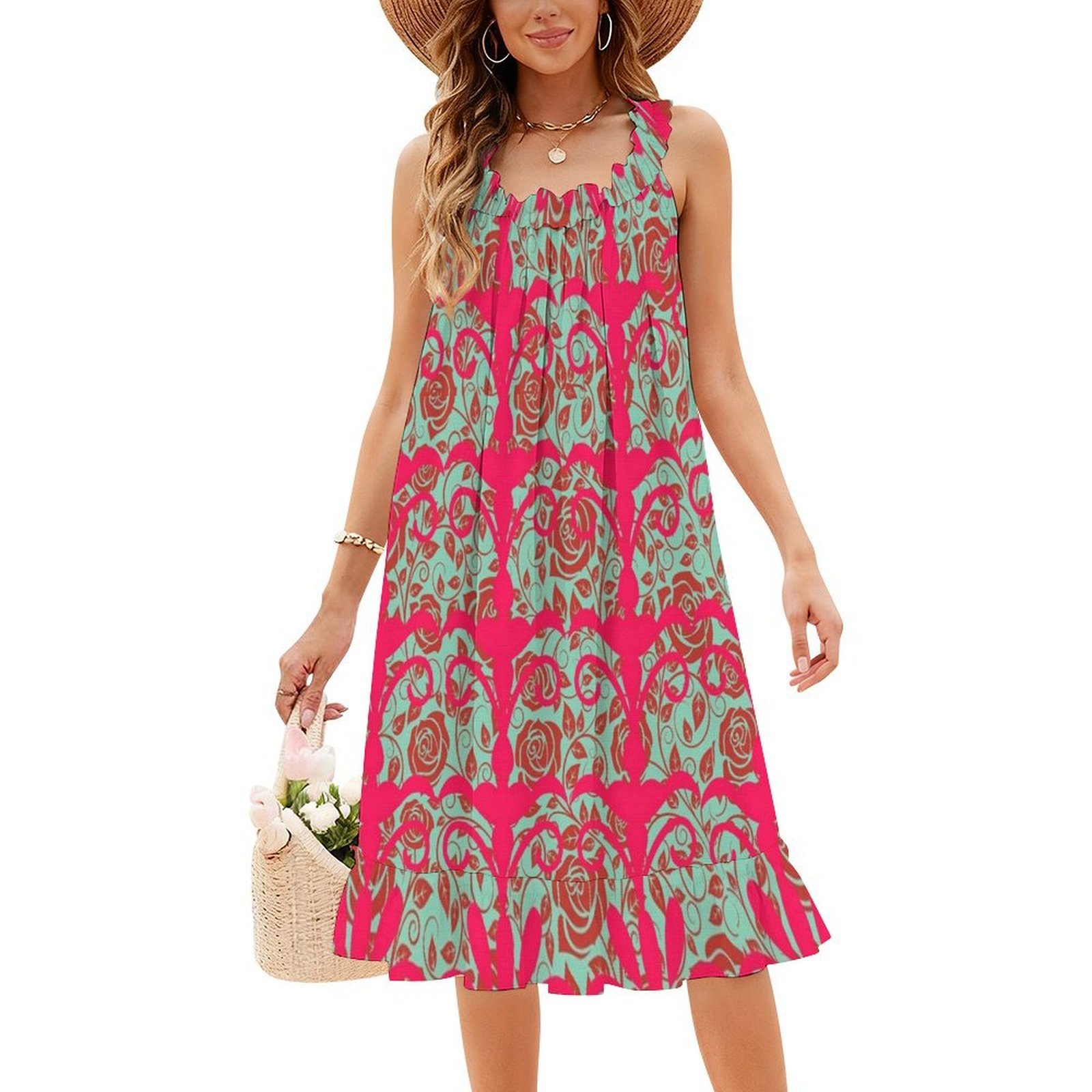 Blumenmuster Boho Chic Kleid E – Summer Clothing For A Beach Bewertung und Preis