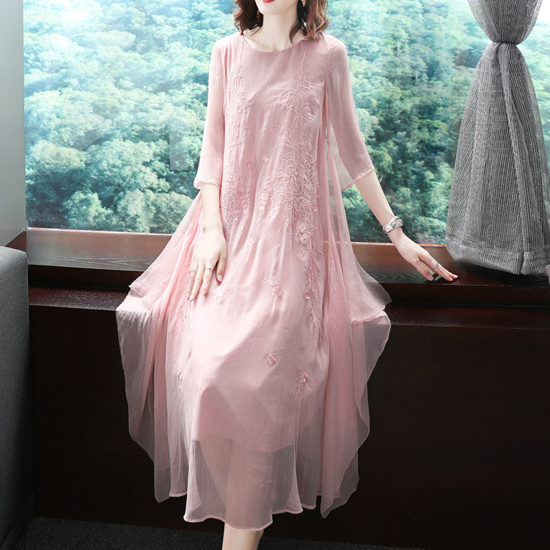 Elegantes O-Ausschnitt Kleid m – Summer Gauze Clothing Bewertung und Preis