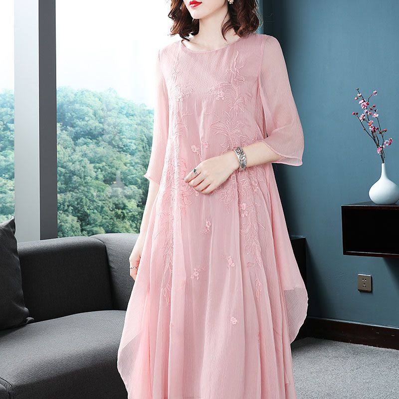 Elegantes O-Ausschnitt Kleid m – Summer Gauze Clothing Bewertung und Preis