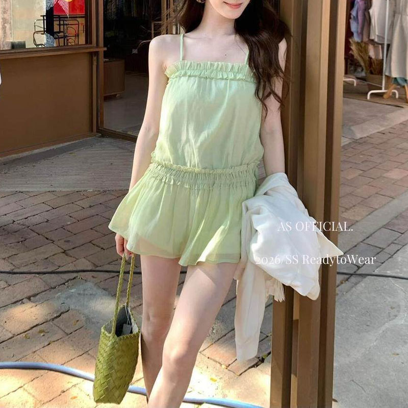 Stilvolle, geraffte Basic-Tank – Summer Clothing In French Bewertung und Preis