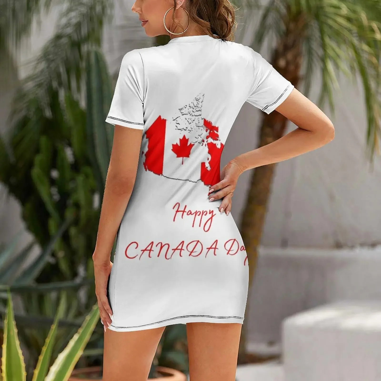 Happy Canada Day Kurzarmkleid, – Summer Clothing Women Canada Bewertung und Preis