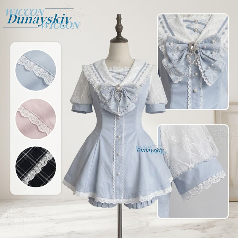 Matrosenkragen-Kleid-Set mit S – Summer Alt Clothing Bewertung und Preis