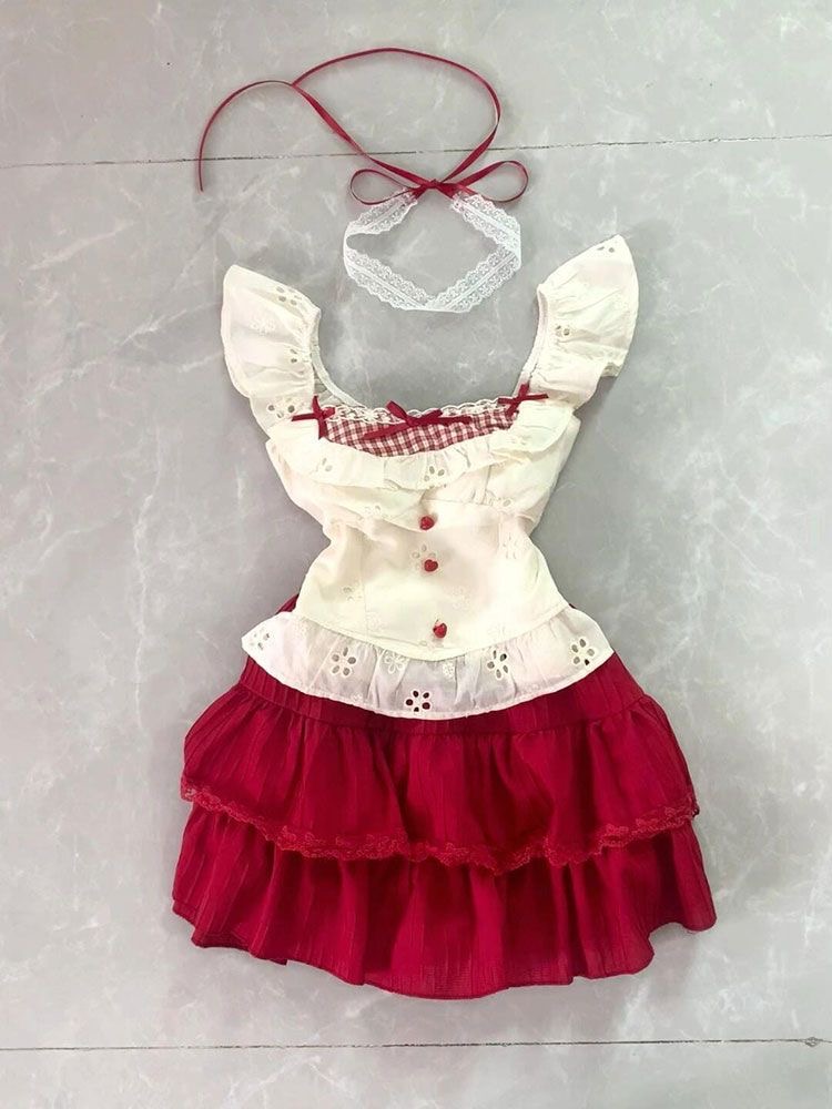 Sommer Süße Patchwork Zwei Stü – Summer Alt Clothing Bewertung und Preis