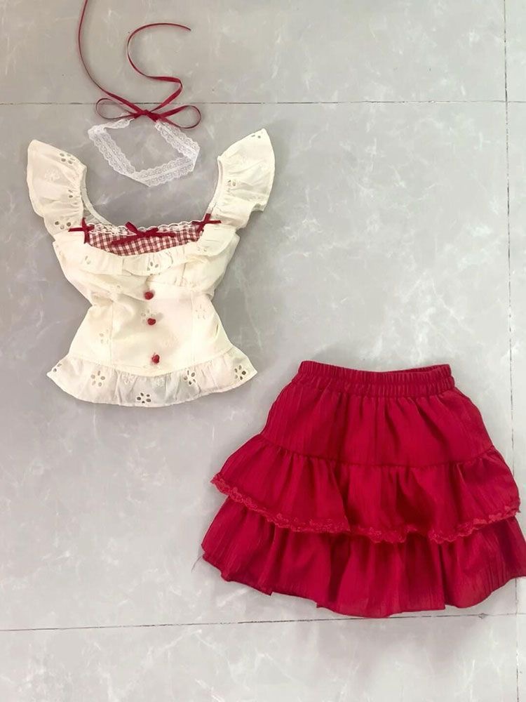 Sommer Süße Patchwork Zwei Stü – Summer Alt Clothing Bewertung und Preis