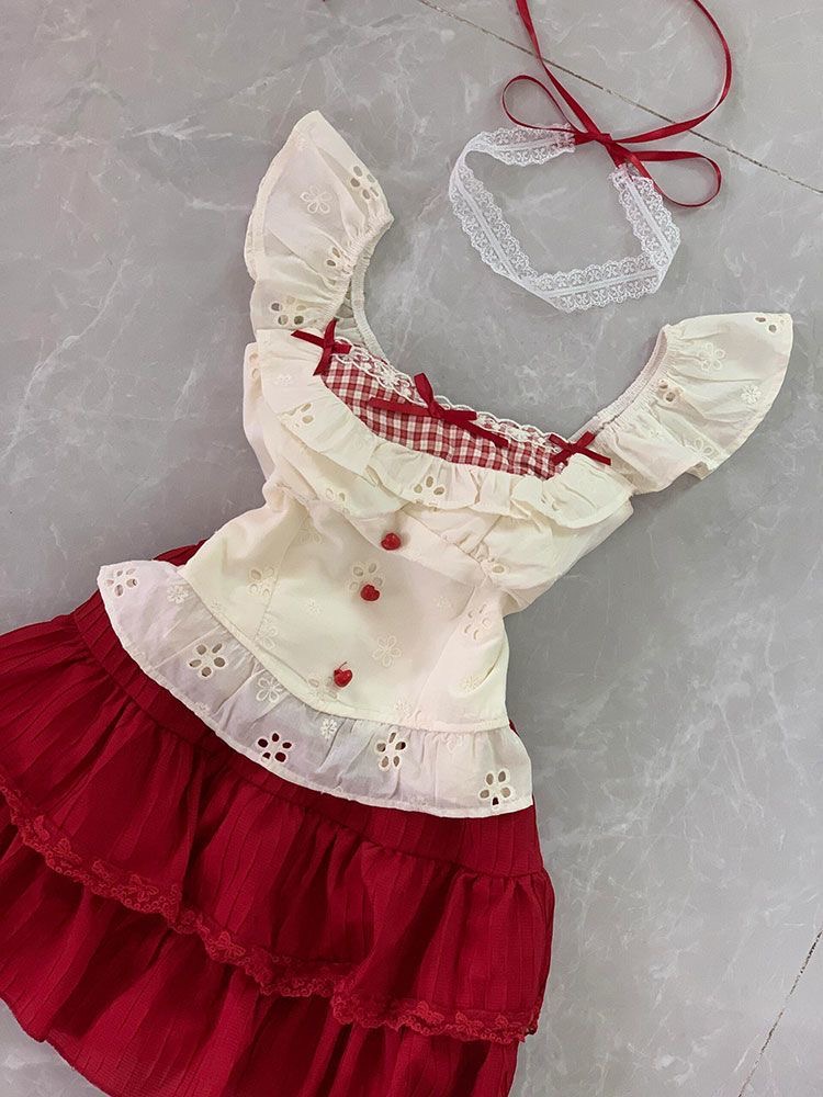 Sommer Süße Patchwork Zwei Stü – Summer Alt Clothing Bewertung und Preis
