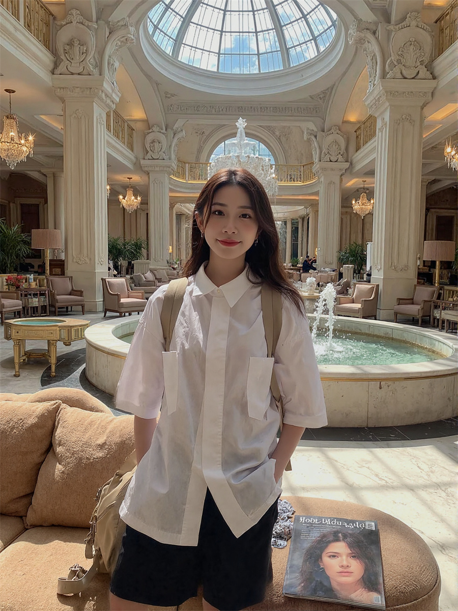 Kurzarm-Hemden im koreanischen – Summer Clothing Trends 2025 Bewertung und Preis