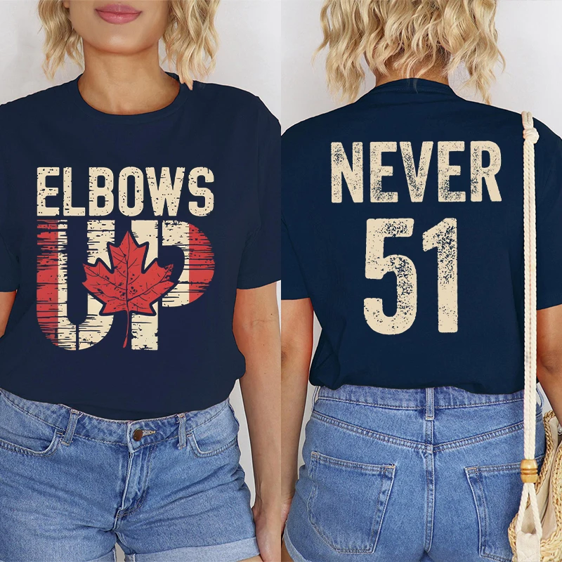 Retro Elbows Up Never 51 Kanad – Summer Clothing Women Canada Bewertung und Preis
