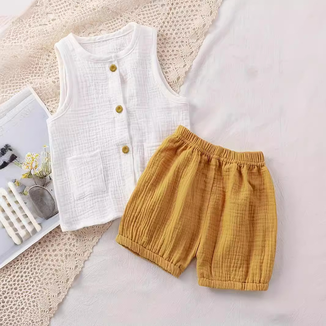 Sommer-Zweiteiler für Kleinkin – Summer Gauze Clothing Bewertung und Preis