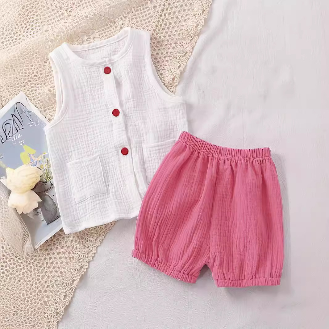 Sommer-Zweiteiler für Kleinkin – Summer Gauze Clothing Bewertung und Preis