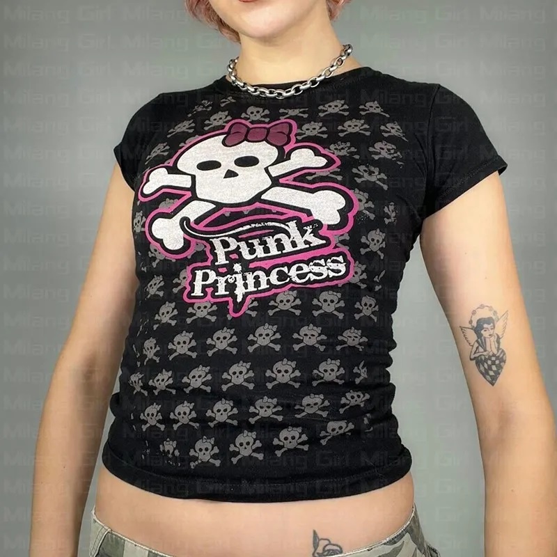 Streetwear ästhetische y2k Kle – Summer Goth Clothing Bewertung und Preis
