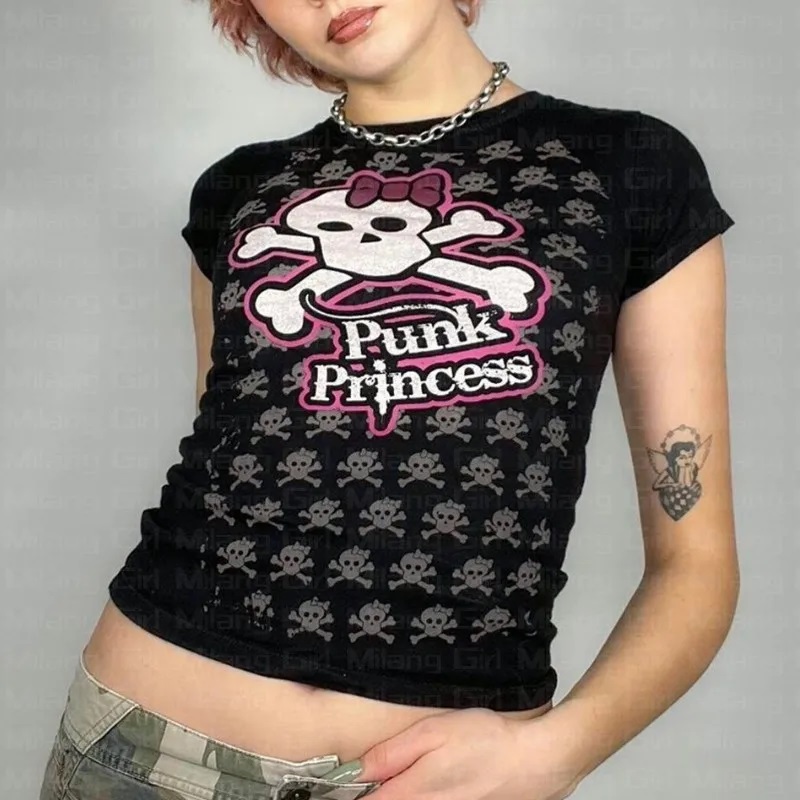 Streetwear ästhetische y2k Kle – Summer Goth Clothing Bewertung und Preis