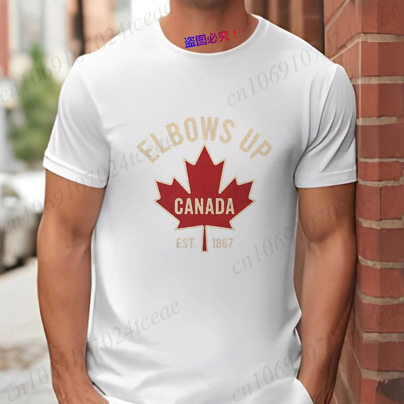 Elbows Up Canada T-Shirt für M – Summer Clothing Women Canada Bewertung und Preis