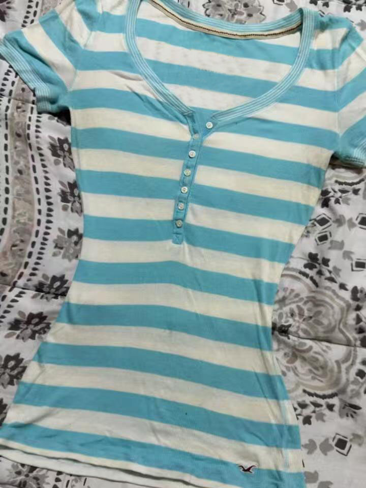 Blau gestreiftes ästhetisches  – Summer Grunge Clothing Bewertung und Preis