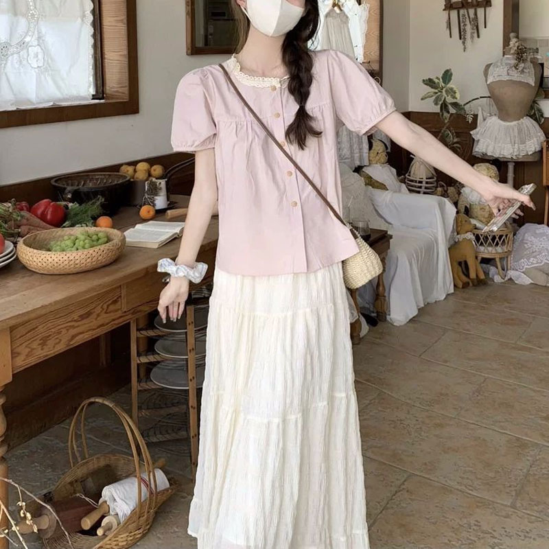 Modische Spitze Gespleißt Shir – Summer Clothing In French Bewertung und Preis
